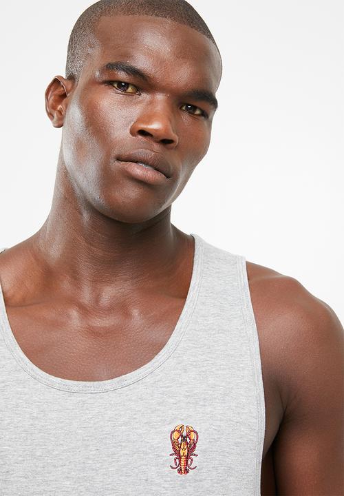 Brave Soul - Deakin scoop neck vest - grey