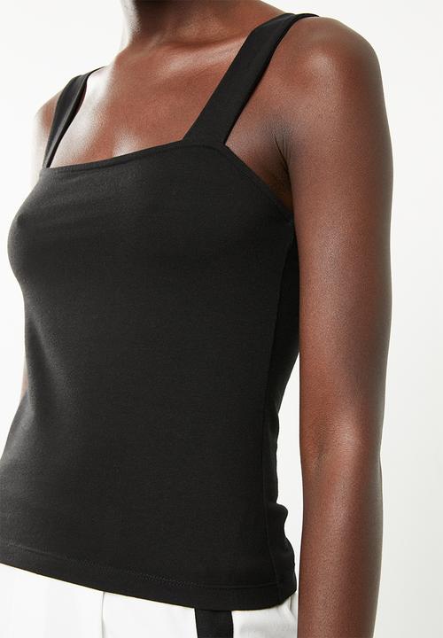 Superbalist - 2 Pack square neck vest - red & black