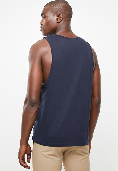 Brave Soul - Cacti scoop neck vest - navy