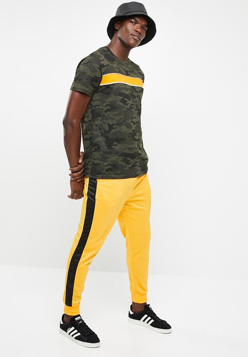 Brave Soul - Capital short sleeve tee - khaki green & orange
