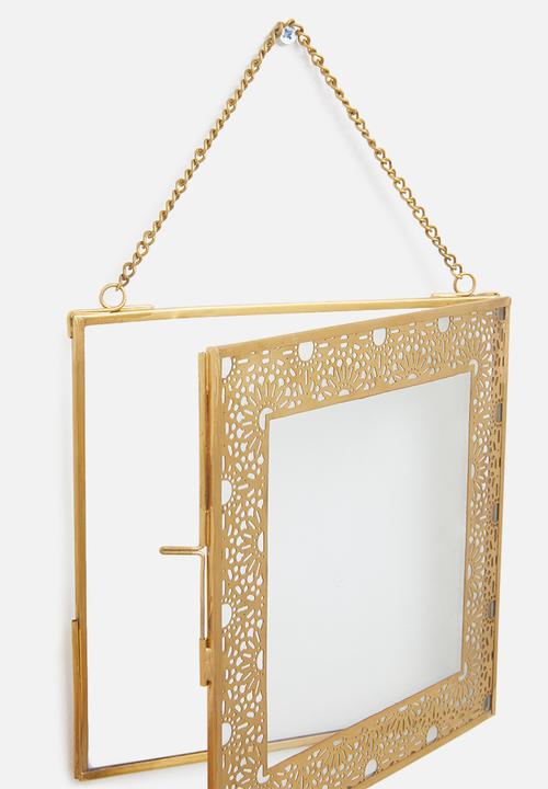 Sixth Floor - Elsie brass photo frame - gold