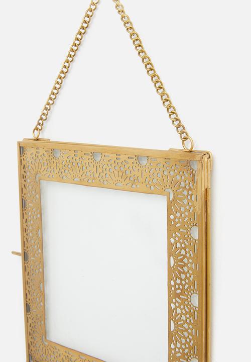 Sixth Floor - Elsie brass photo frame - gold