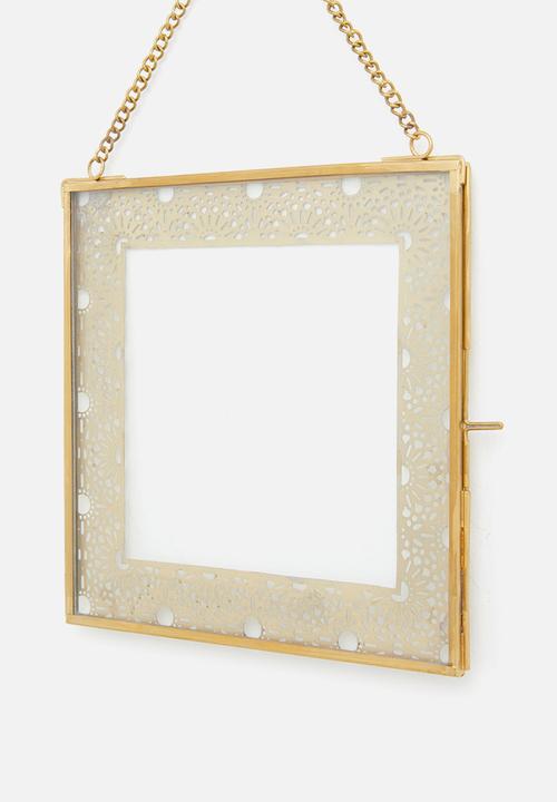 Sixth Floor - Elsie brass photo frame - gold
