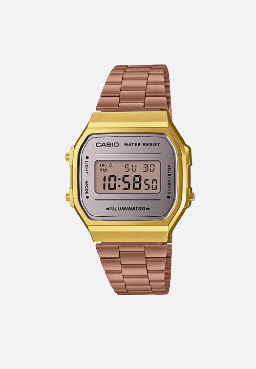 casio wrist watch rose gold