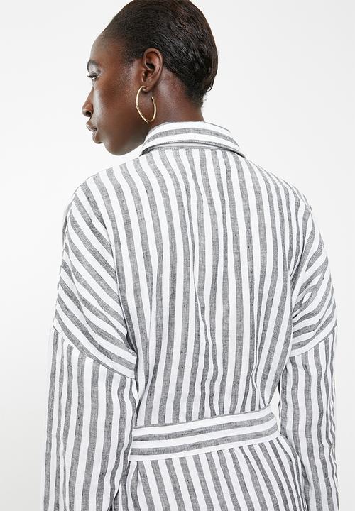 Superbalist - Midi length shirt dress - blue and white 