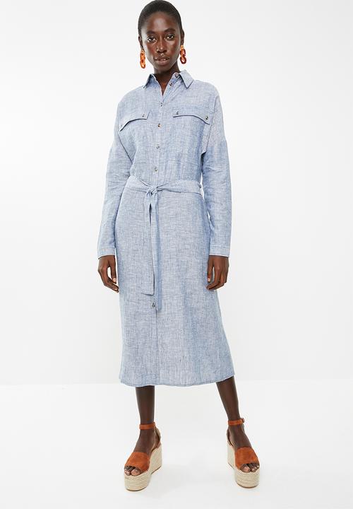 Superbalist - Midi length shirt dress - blue