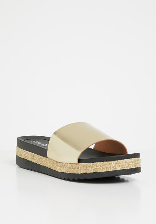 Sarah J - Flatform sandals - gold