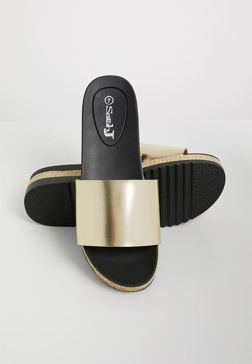 Sarah J - Flatform sandals - gold