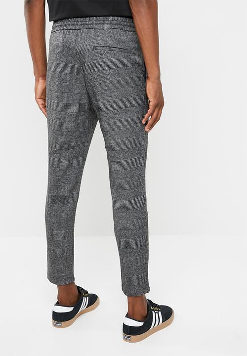 Only & Sons - Linus check pant - grey & black 