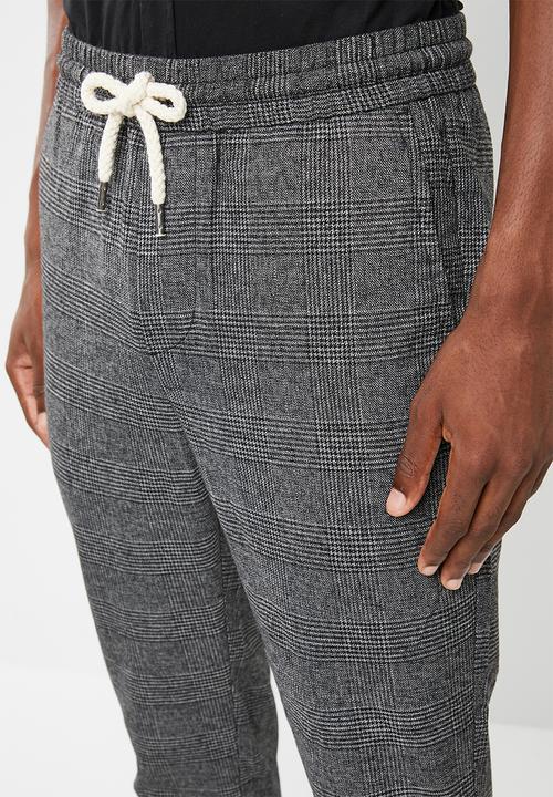 Only & Sons - Linus check pant - grey & black 