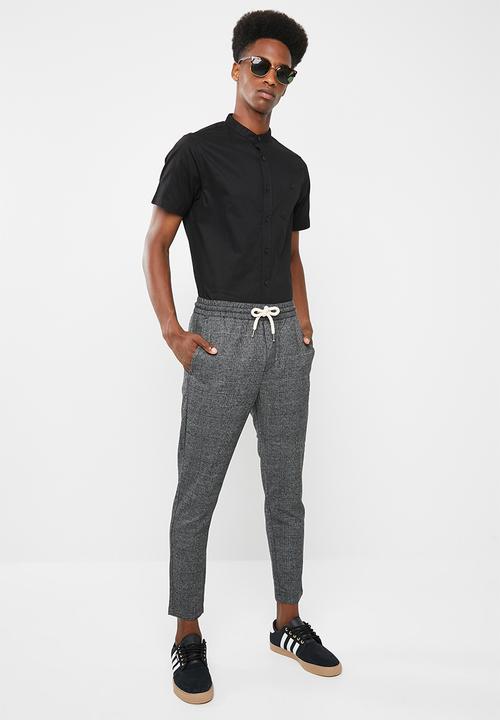 Only & Sons - Linus check pant - grey & black 
