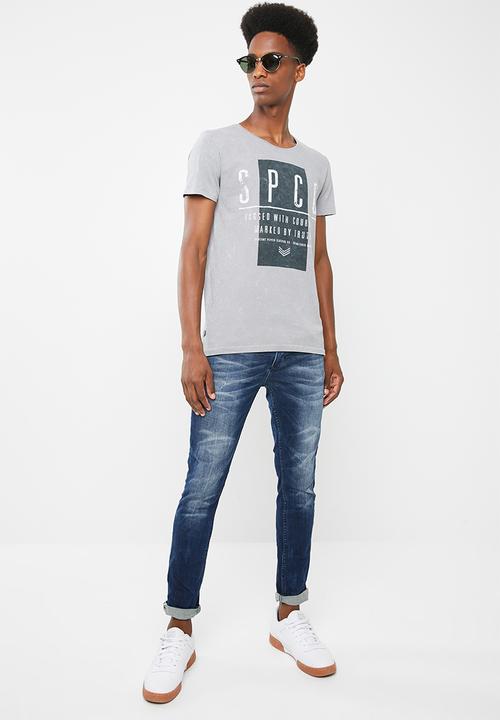 S.P.C.C - Courage printed tee - grey