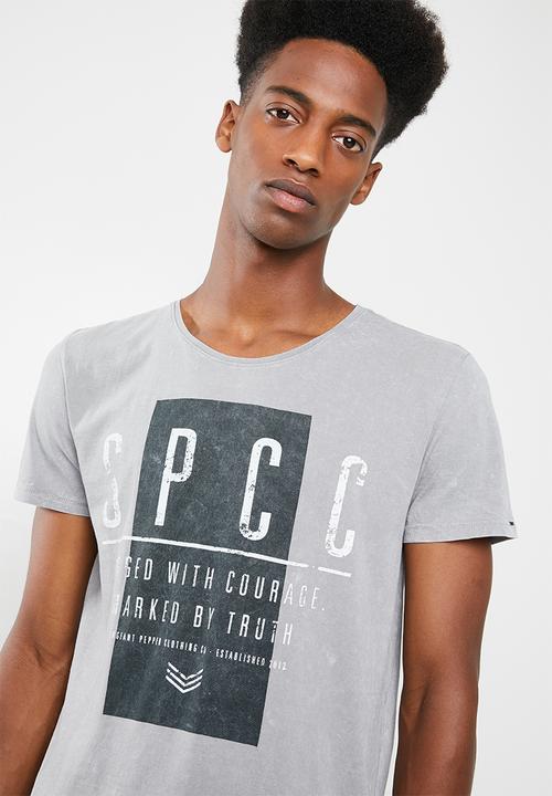 S.P.C.C - Courage printed tee - grey