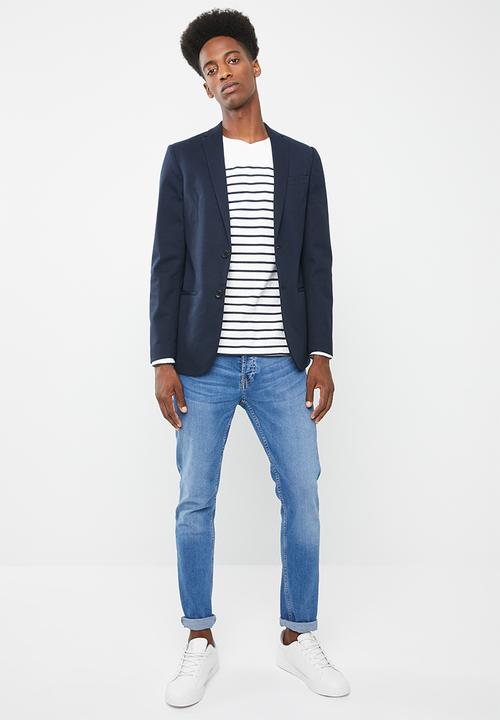 New Look - Pique blazer - navy 