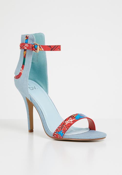 Dolce Vita - Nolan ankle strap heels - blue & red 