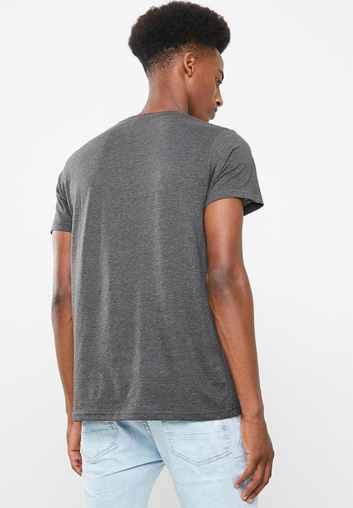 Brave Soul - Tap sell short sleeve tee - charcoal
