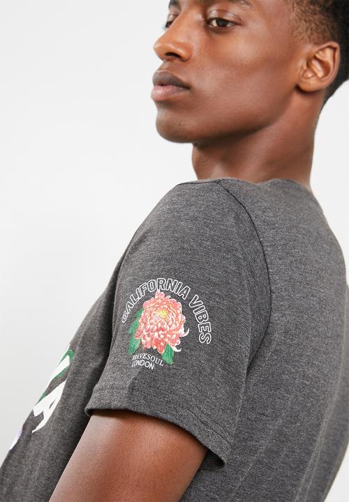 Brave Soul - Tap sell short sleeve tee - charcoal