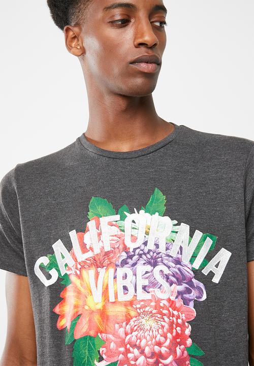 Brave Soul - Tap sell short sleeve tee - charcoal