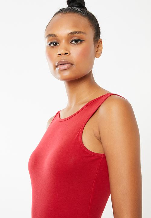 Superbalist - Bodysuit with low back - red