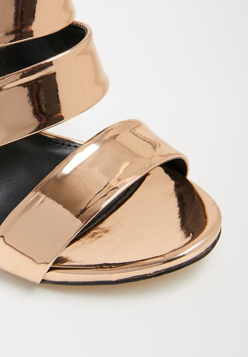 SISSY BOY - Metallic slingback heels - rose gold
