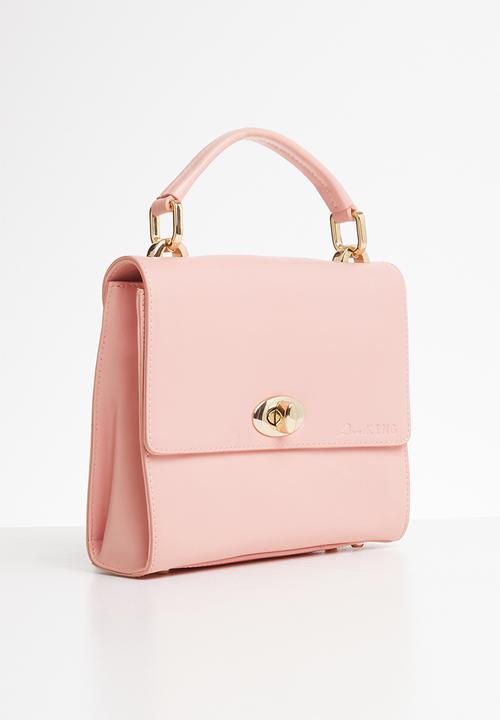 Anni King - Sweet pea leather square frame handbag - pink