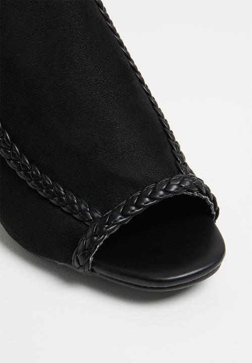 Jada - Buckle detail slingback heels - black