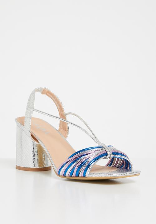 Jada - Metallic strappy heel - silver
