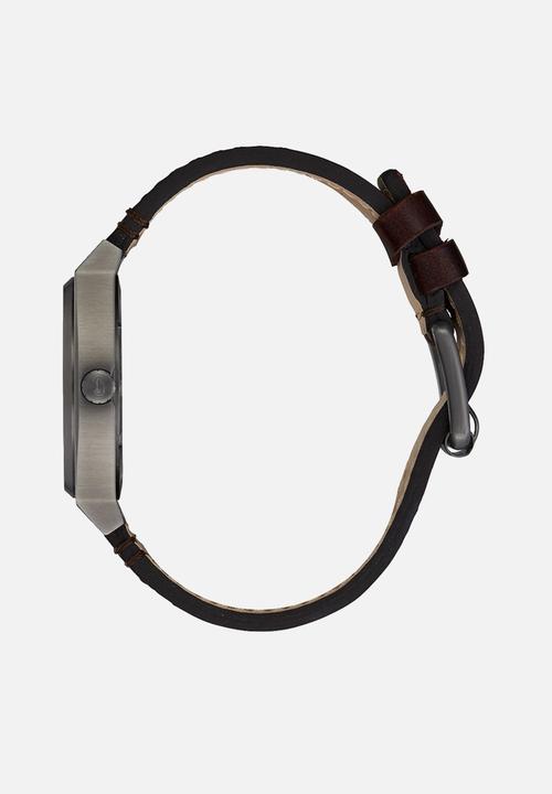 Nixon - Time teller gunmetal - silver & brown