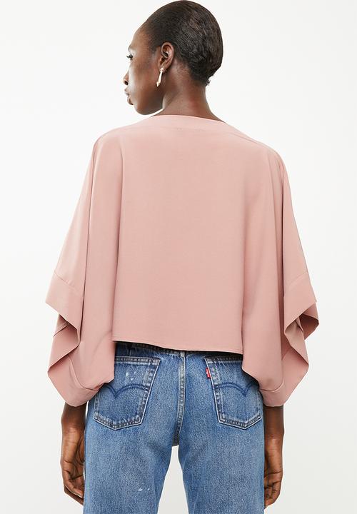 Superbalist - Cold shoulder scarf top - pink 