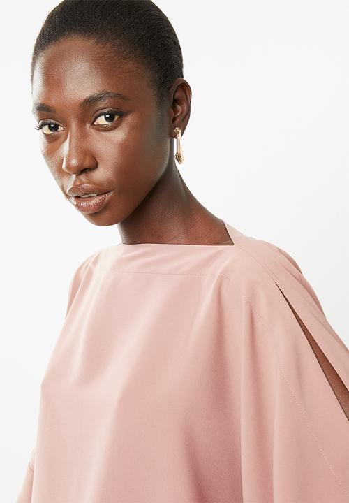 Superbalist - Cold shoulder scarf top - pink 