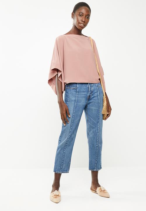 Superbalist - Cold shoulder scarf top - pink 