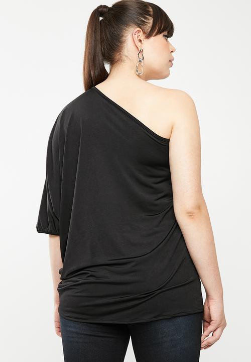 RUFF TUNG - One shoulder top - black