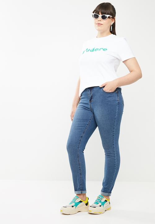 Brave Soul - Plus size Alice 5-pocket jeans - blue