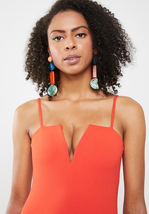 SISSY BOY - V-wire basic club dress - orange