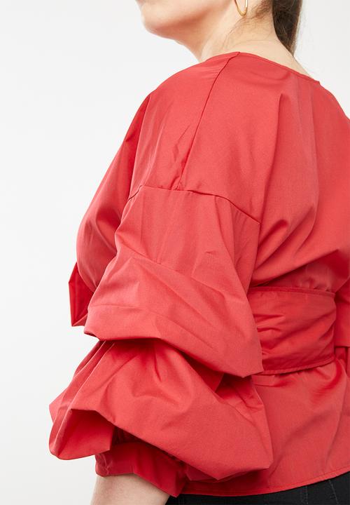 STYLE REPUBLIC PLUS - Wrap blouse - red