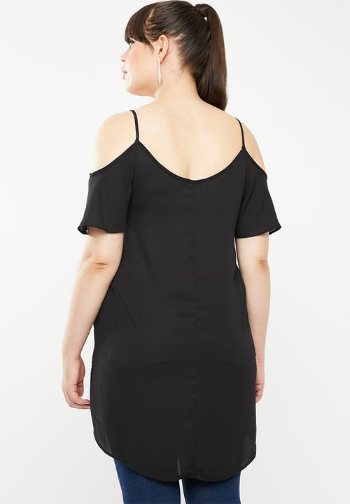STYLE REPUBLIC PLUS - Cold shoulder tunic - black