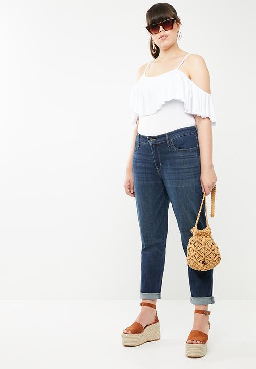 STYLE REPUBLIC PLUS - Bardot t-shirt bodysuit - white