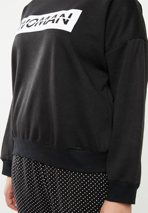 STYLE REPUBLIC PLUS - Woman sweater - black & white
