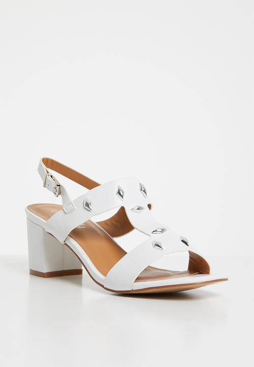 Butterfly Feet - Zohra block heel - white