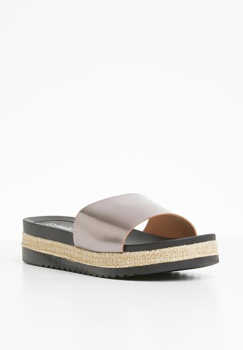 Sarah J - Flatform sandals - dark grey
