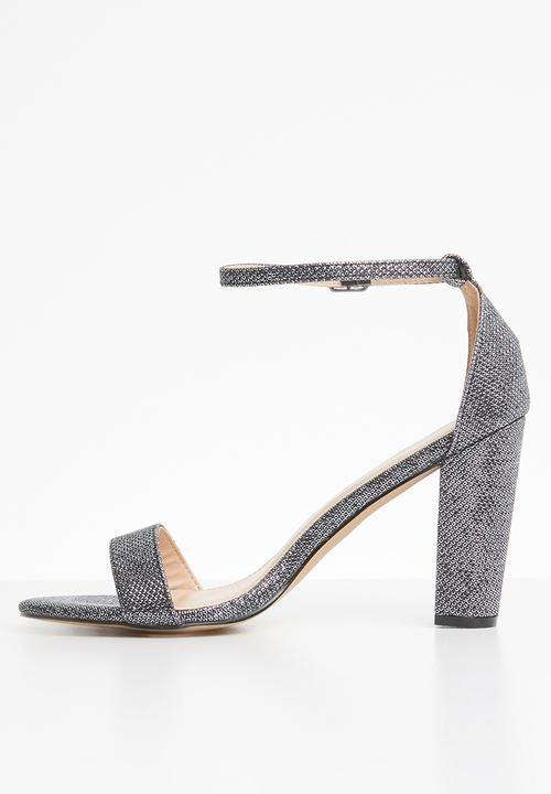 SISSY BOY - Ankle strap heels - silver