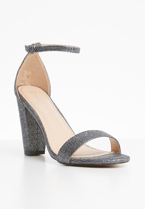 SISSY BOY - Ankle strap heels - silver