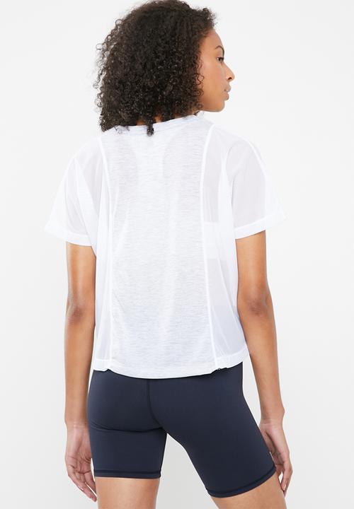 Cotton On - Mesh cropped T-shirt -  grey & white