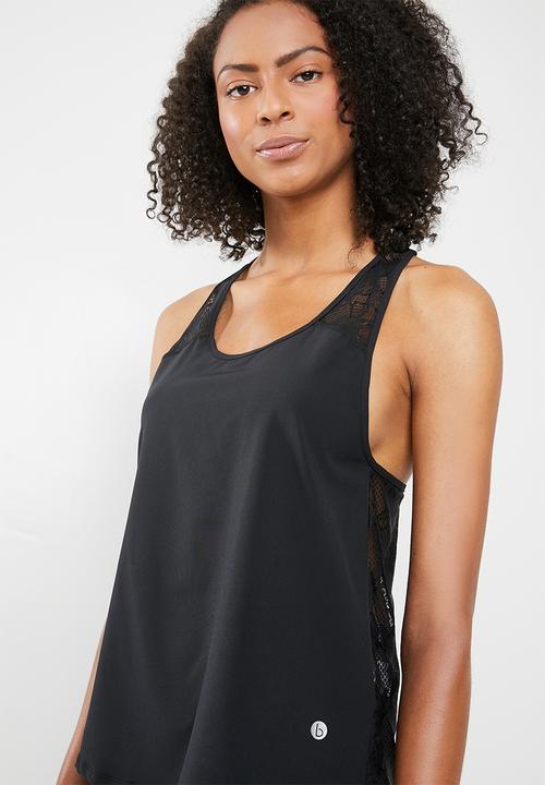 Cotton On - Leisure lace tank top - black