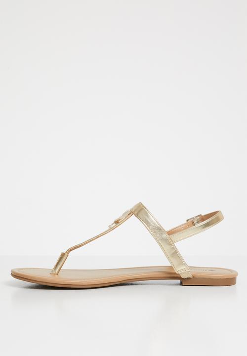 Call It Spring - Jadene t-bar sandals - gold