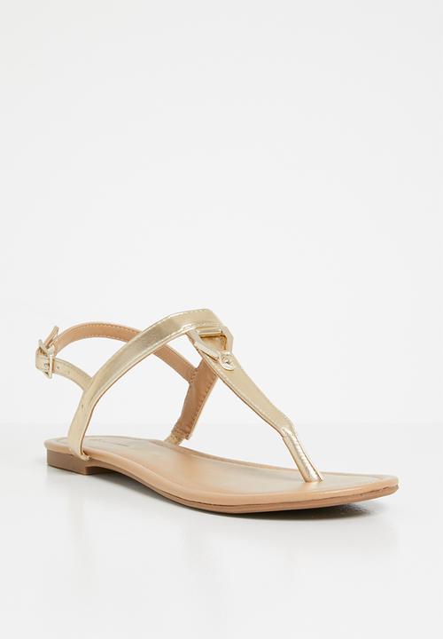 Call It Spring - Jadene t-bar sandals - gold