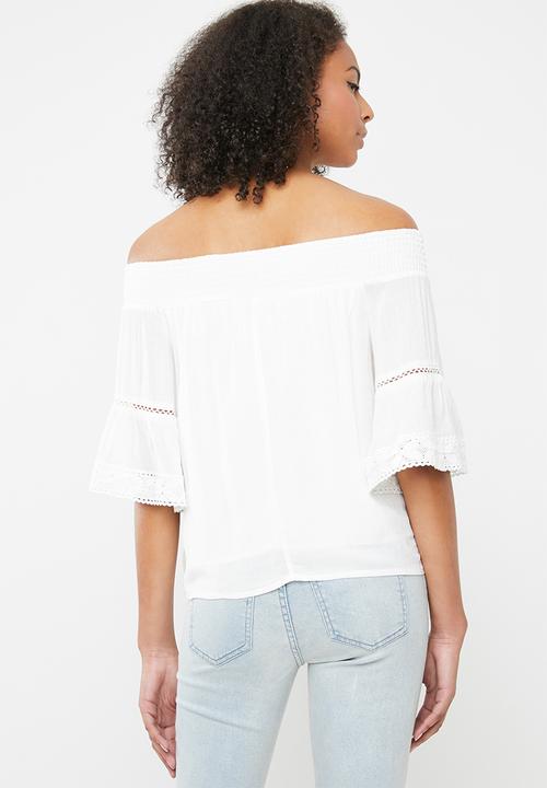 Cotton On - Connie off the shoulder top - white
