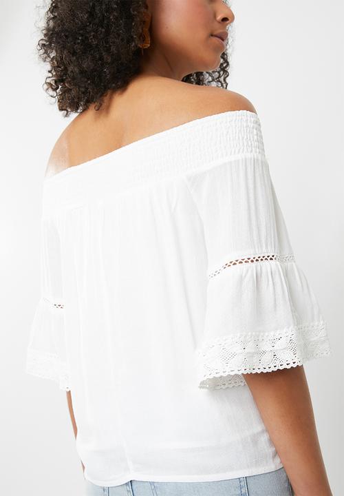 Cotton On - Connie off the shoulder top - white