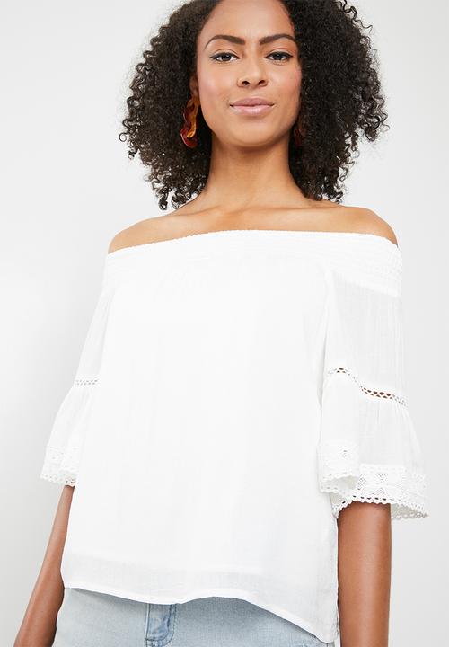 Cotton On - Connie off the shoulder top - white