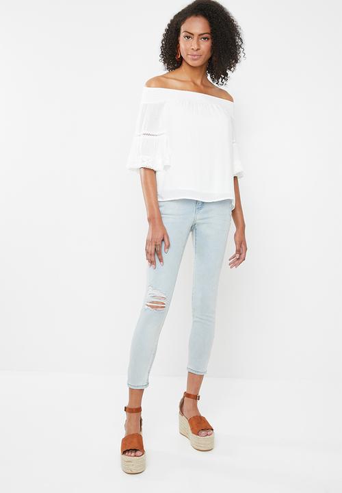 Cotton On - Connie off the shoulder top - white